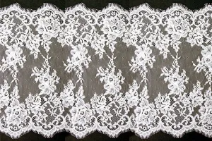 14" Ivory Alençon Galloon Lace