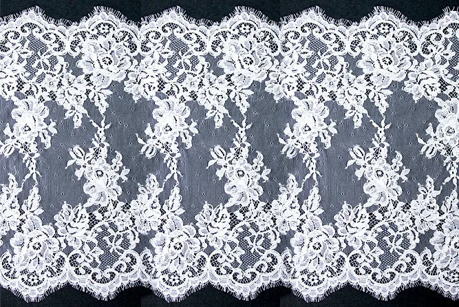 14" White Alençon Galloon Lace