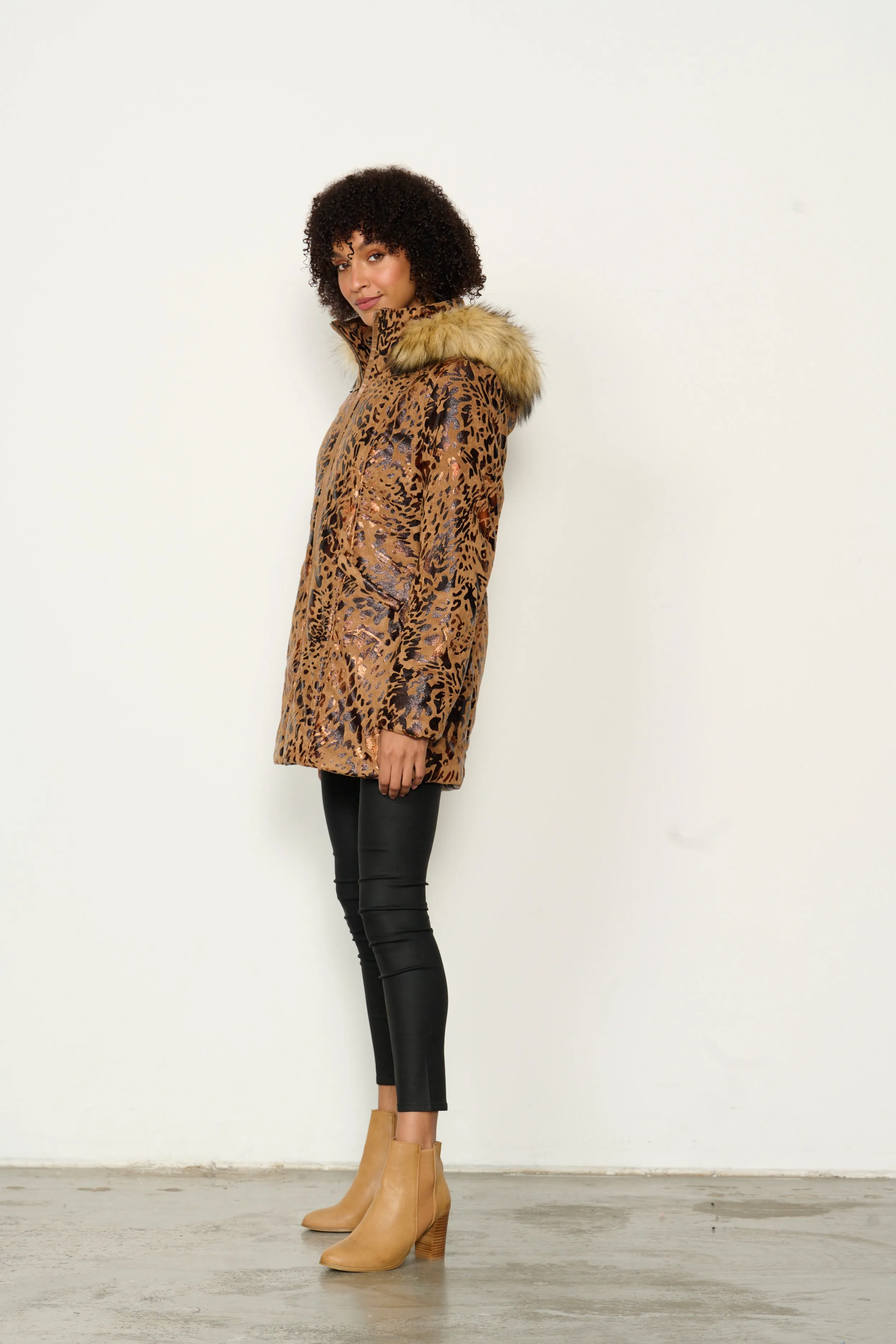 Animal Print Coat - CAJU