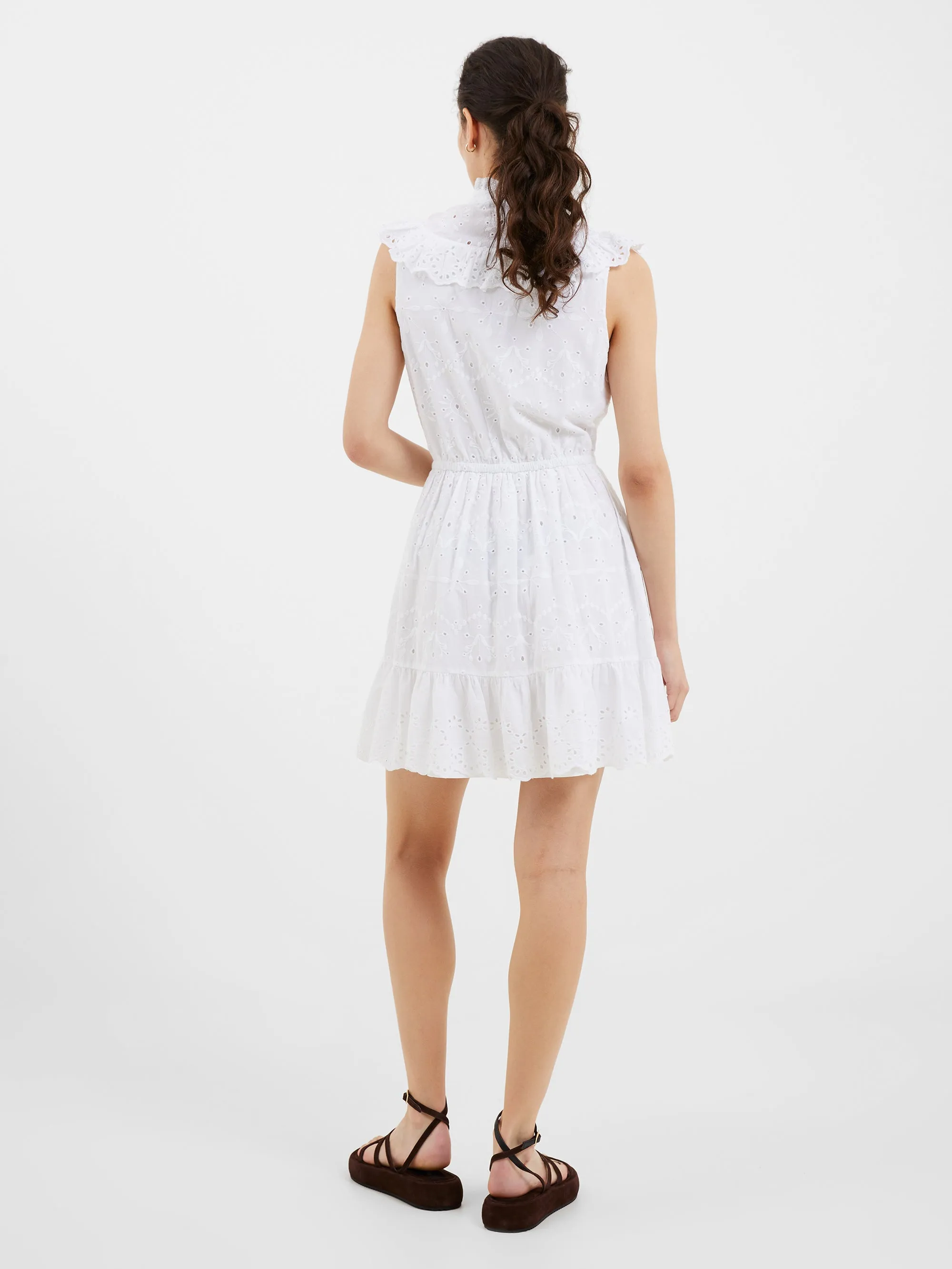 Appelona Broderie Anglaise Frill Mini Dress