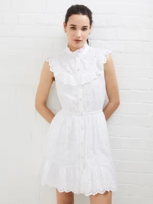 Appelona Broderie Anglaise Frill Mini Dress