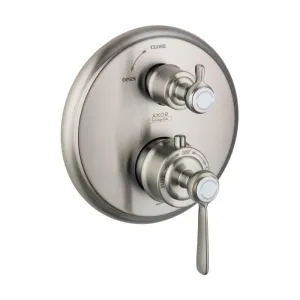 Axor 16801001 Montreux Thermostatic Valve Trim with Integrated Volume Control Less Valve in Chrome