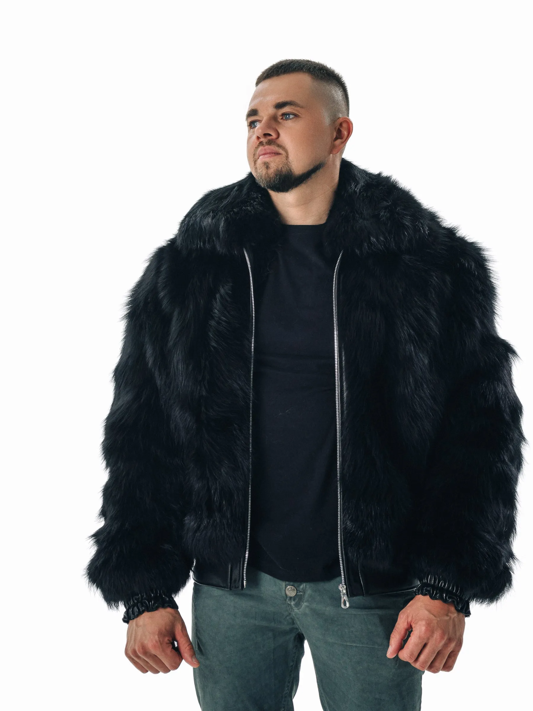 Black Fox Fur Jacket