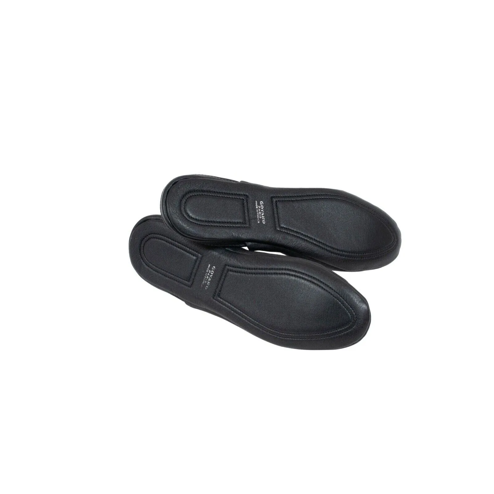 Black Leather Monogram Slipper Loafer House Shoes