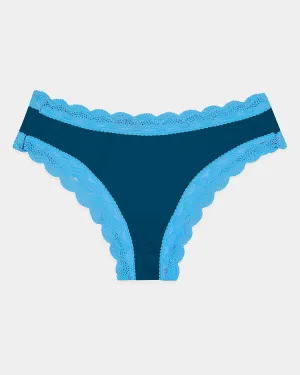 Brazilian Brief - Midnight Neon Blue