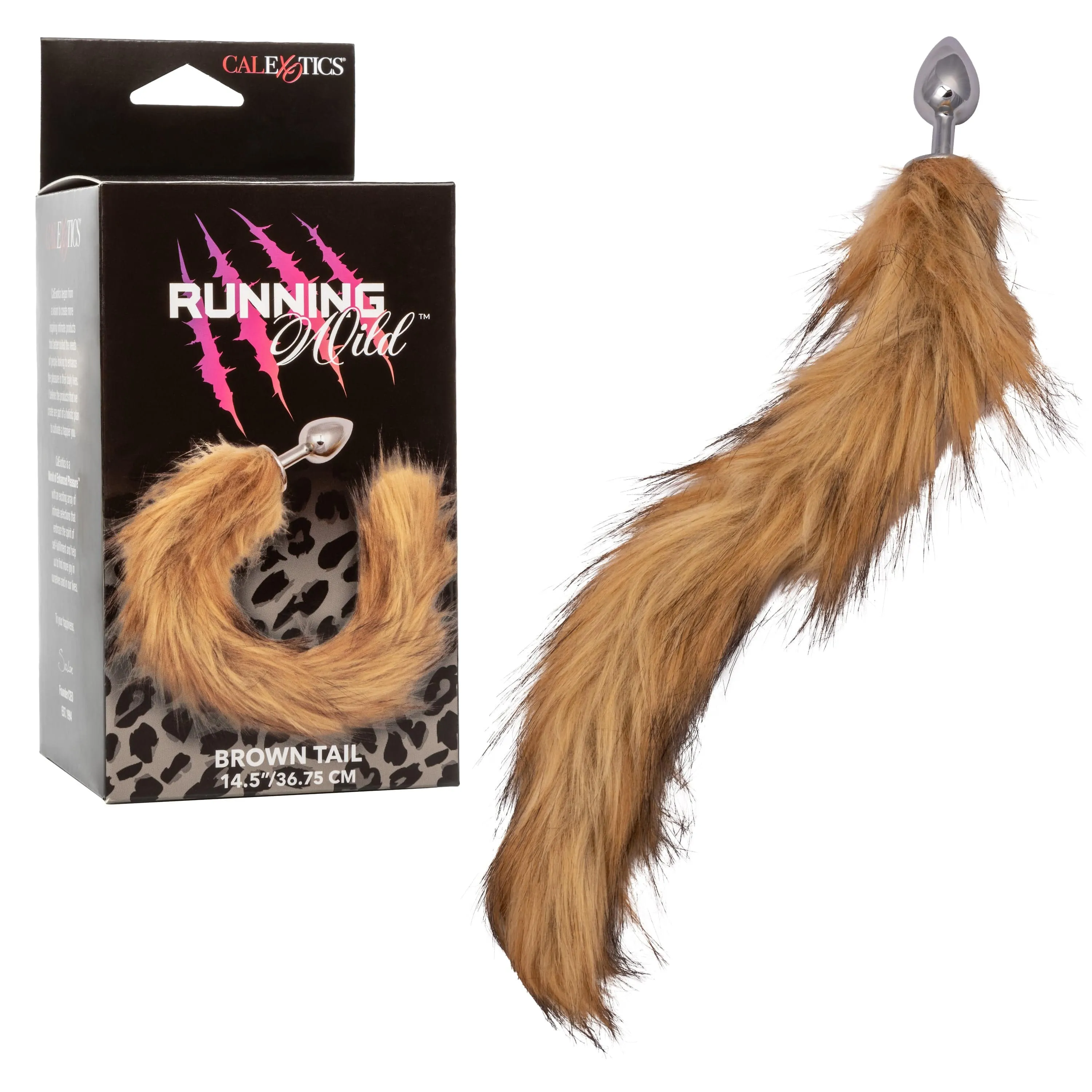 California Exotics - Running Wild Fur Tail Metal Anal Plug