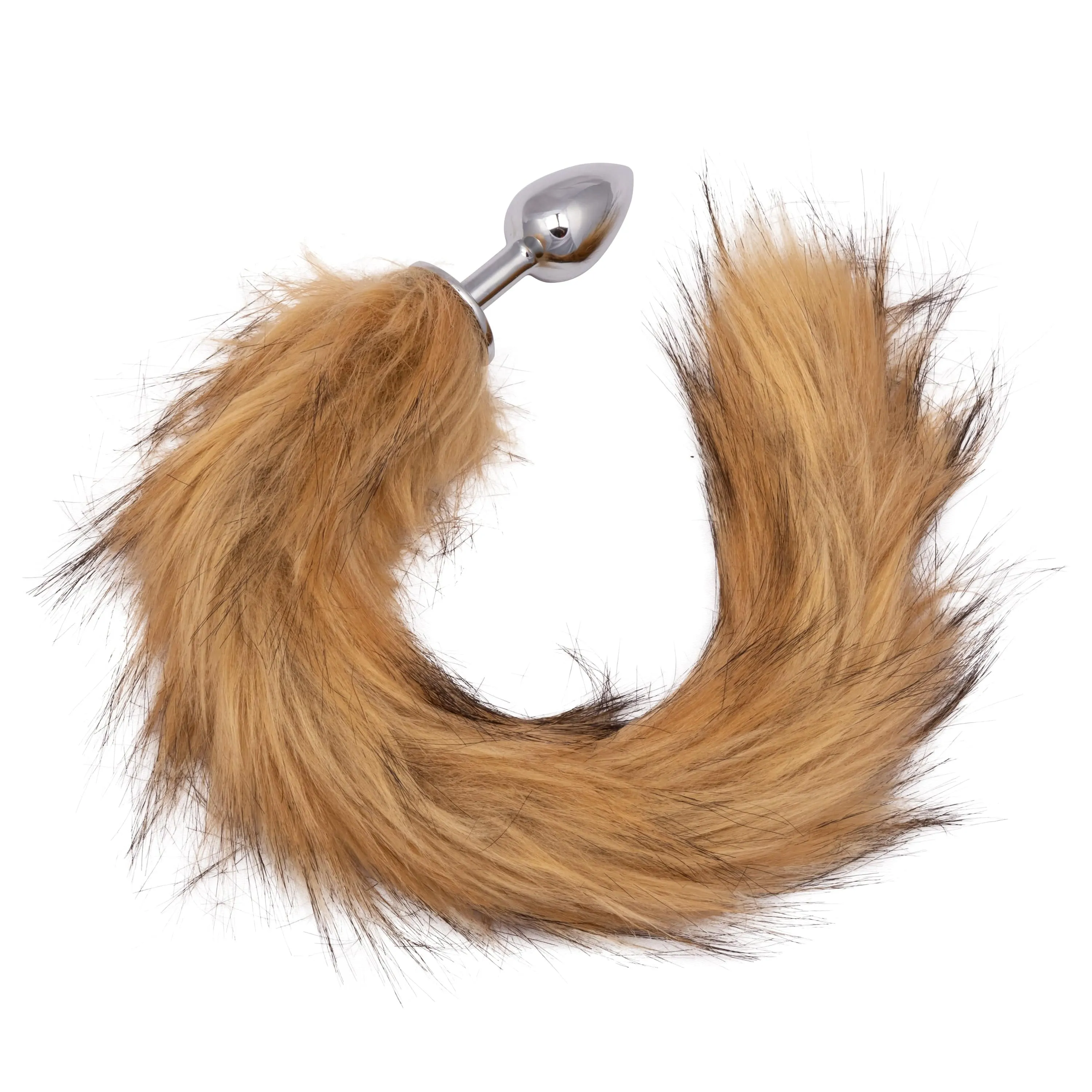 California Exotics - Running Wild Fur Tail Metal Anal Plug