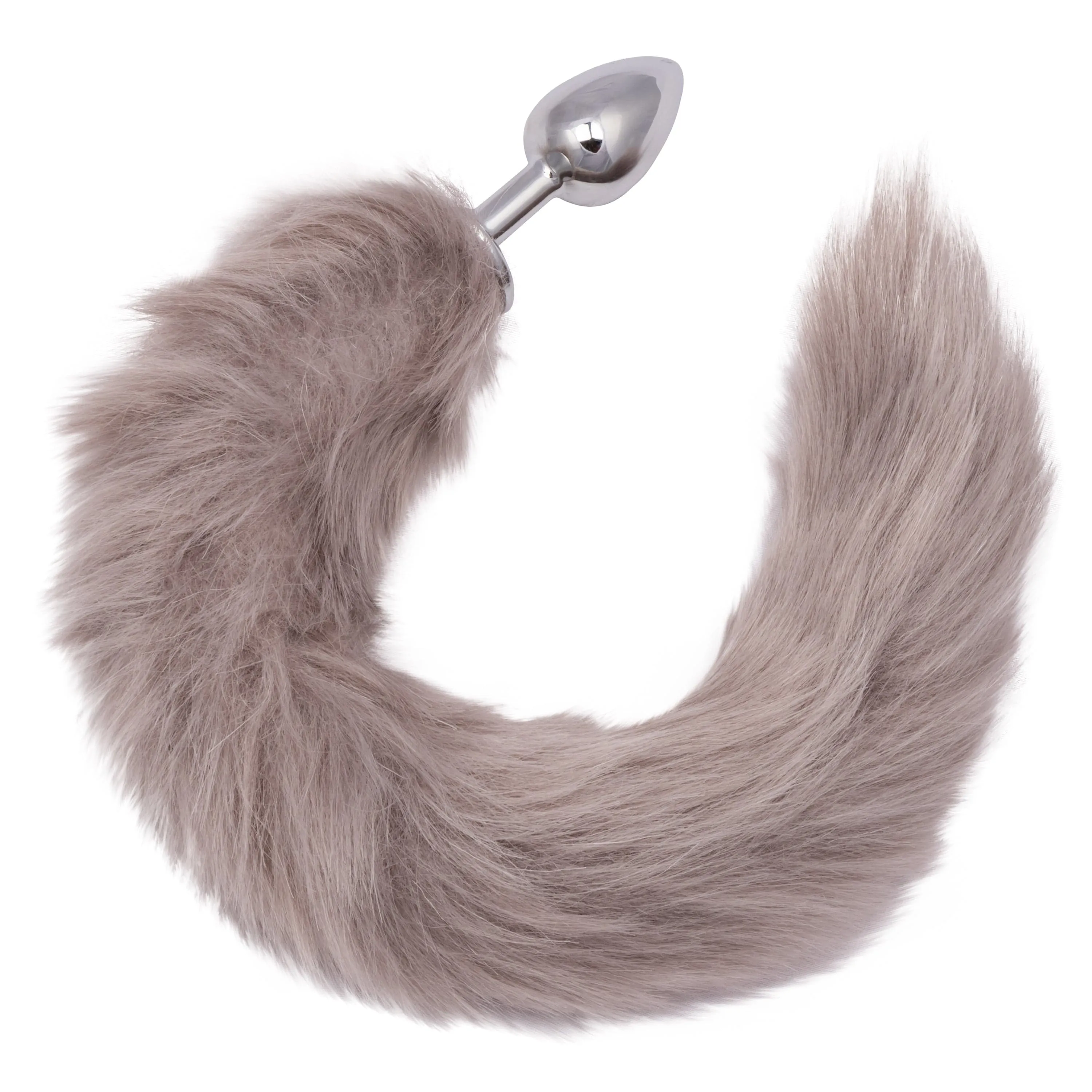 California Exotics - Running Wild Fur Tail Metal Anal Plug