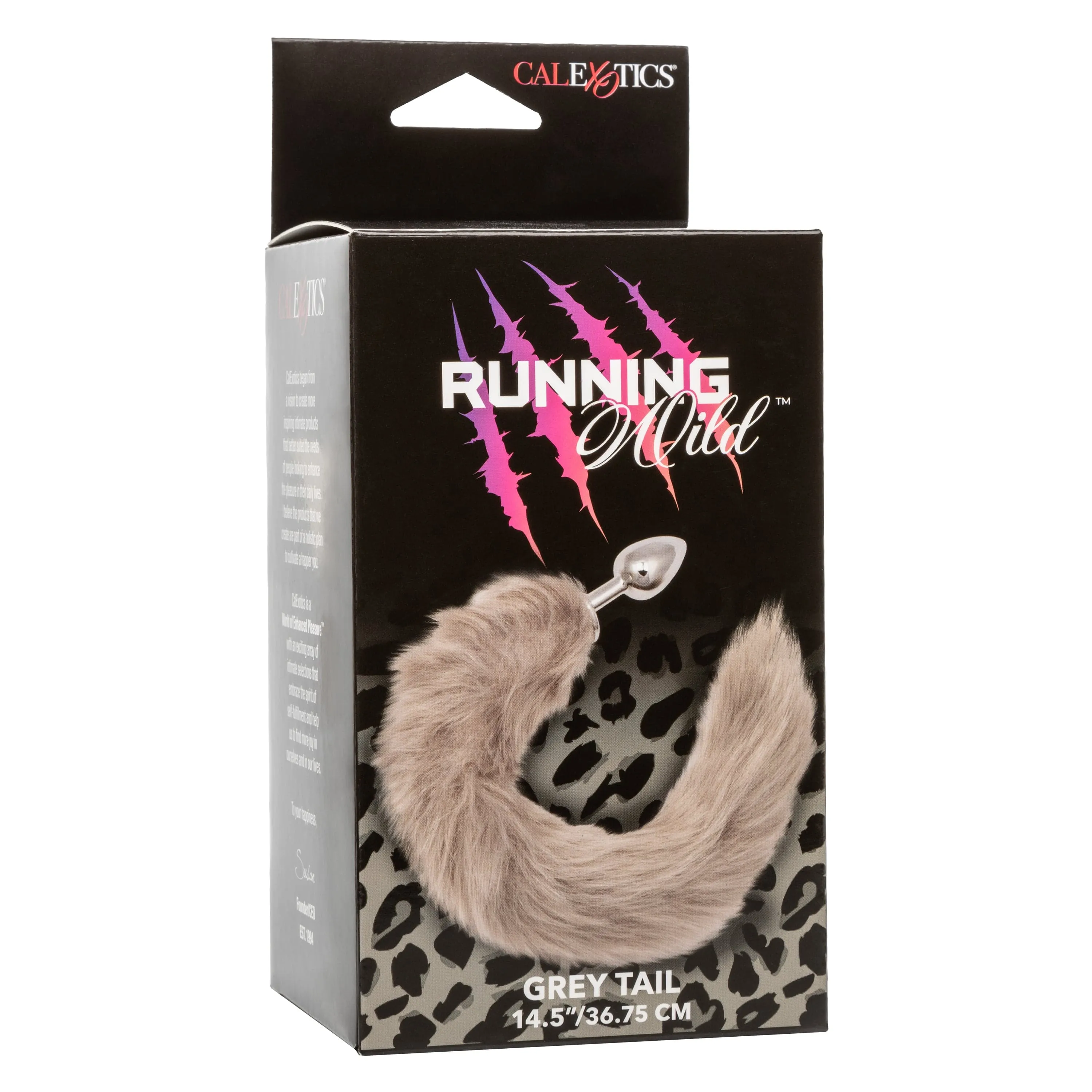 California Exotics - Running Wild Fur Tail Metal Anal Plug