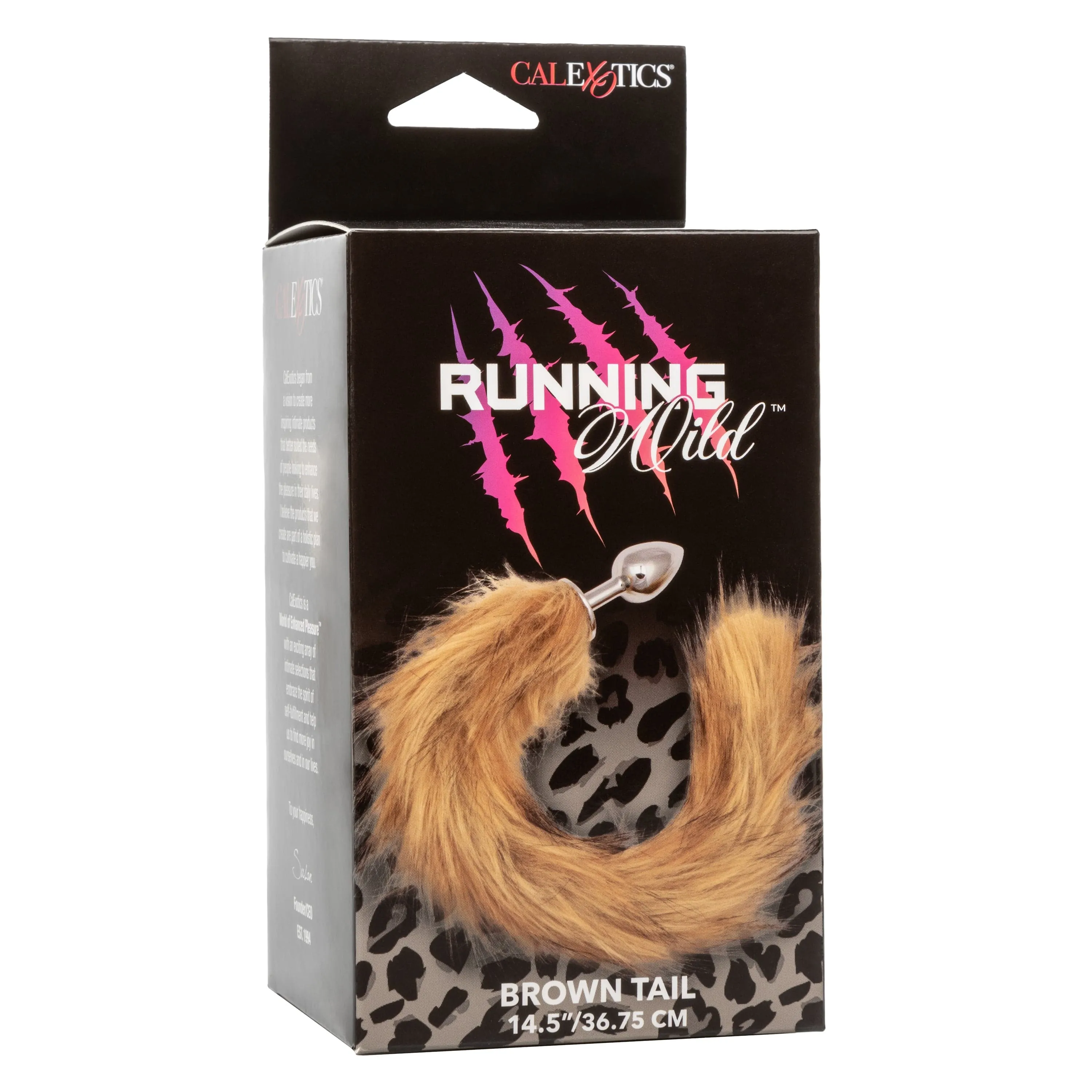 California Exotics - Running Wild Fur Tail Metal Anal Plug