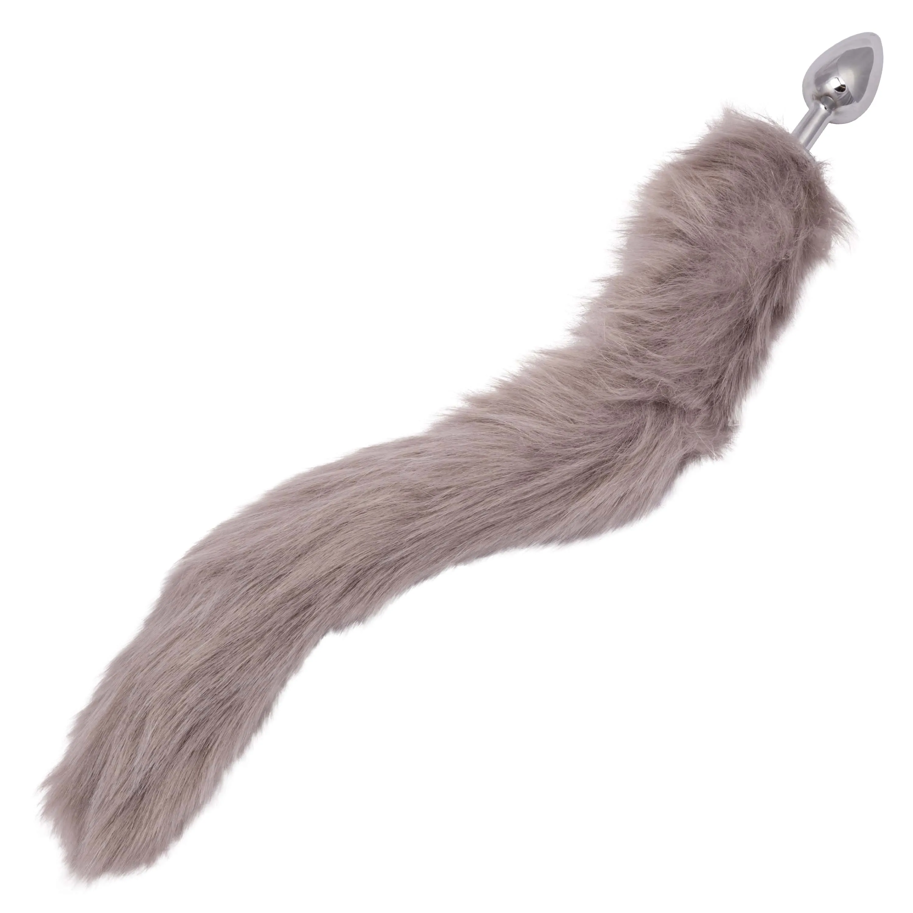 California Exotics - Running Wild Fur Tail Metal Anal Plug