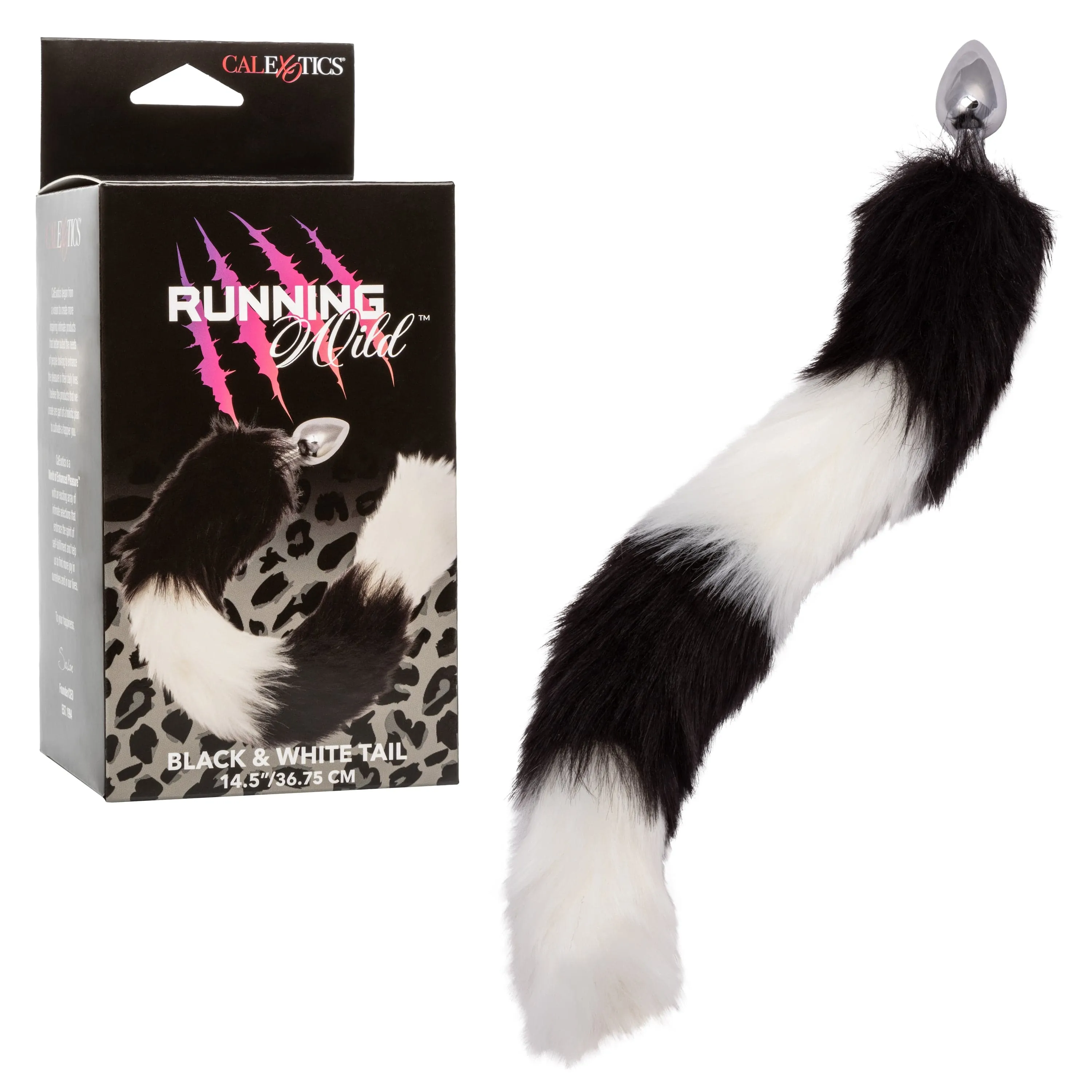 California Exotics - Running Wild Fur Tail Metal Anal Plug