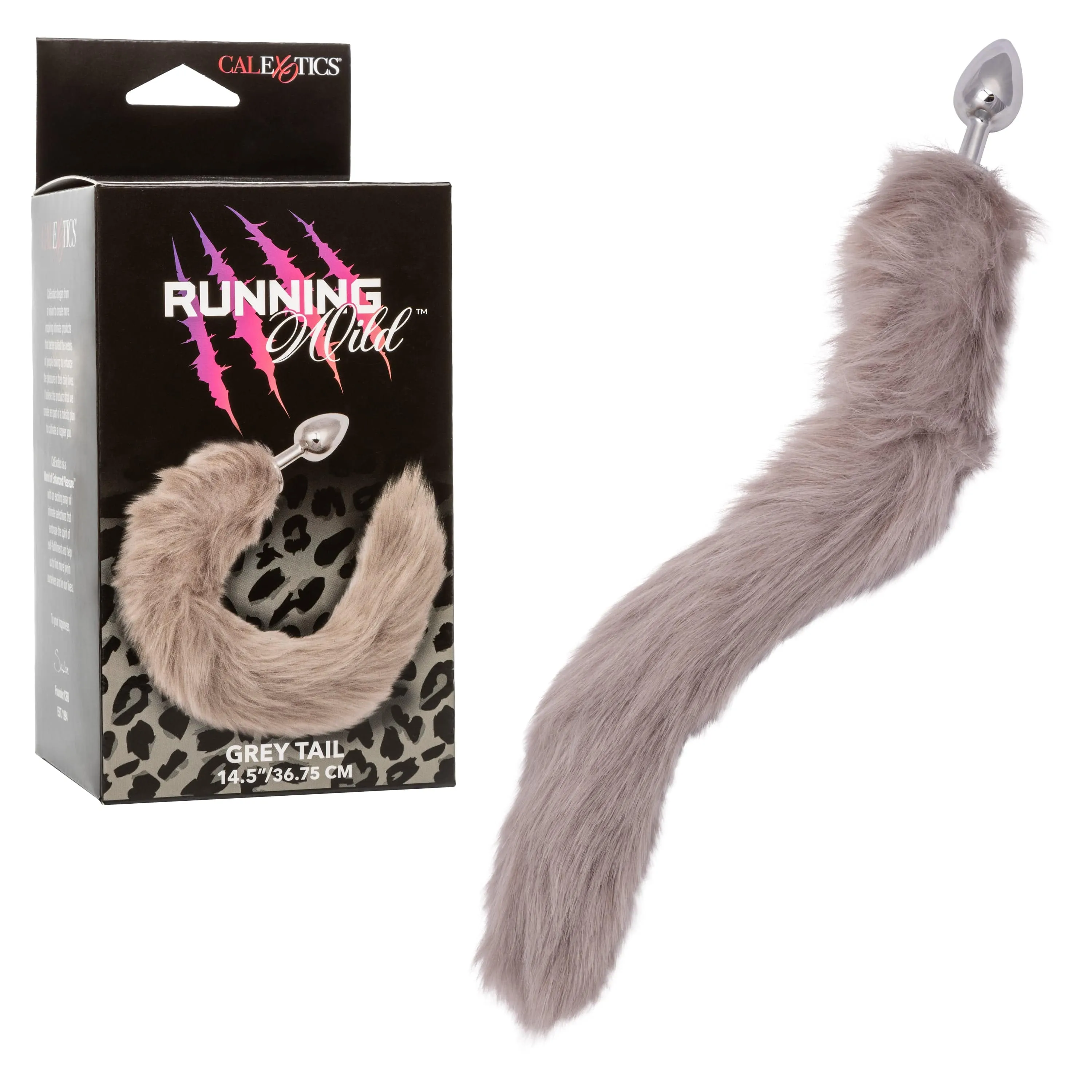 California Exotics - Running Wild Fur Tail Metal Anal Plug