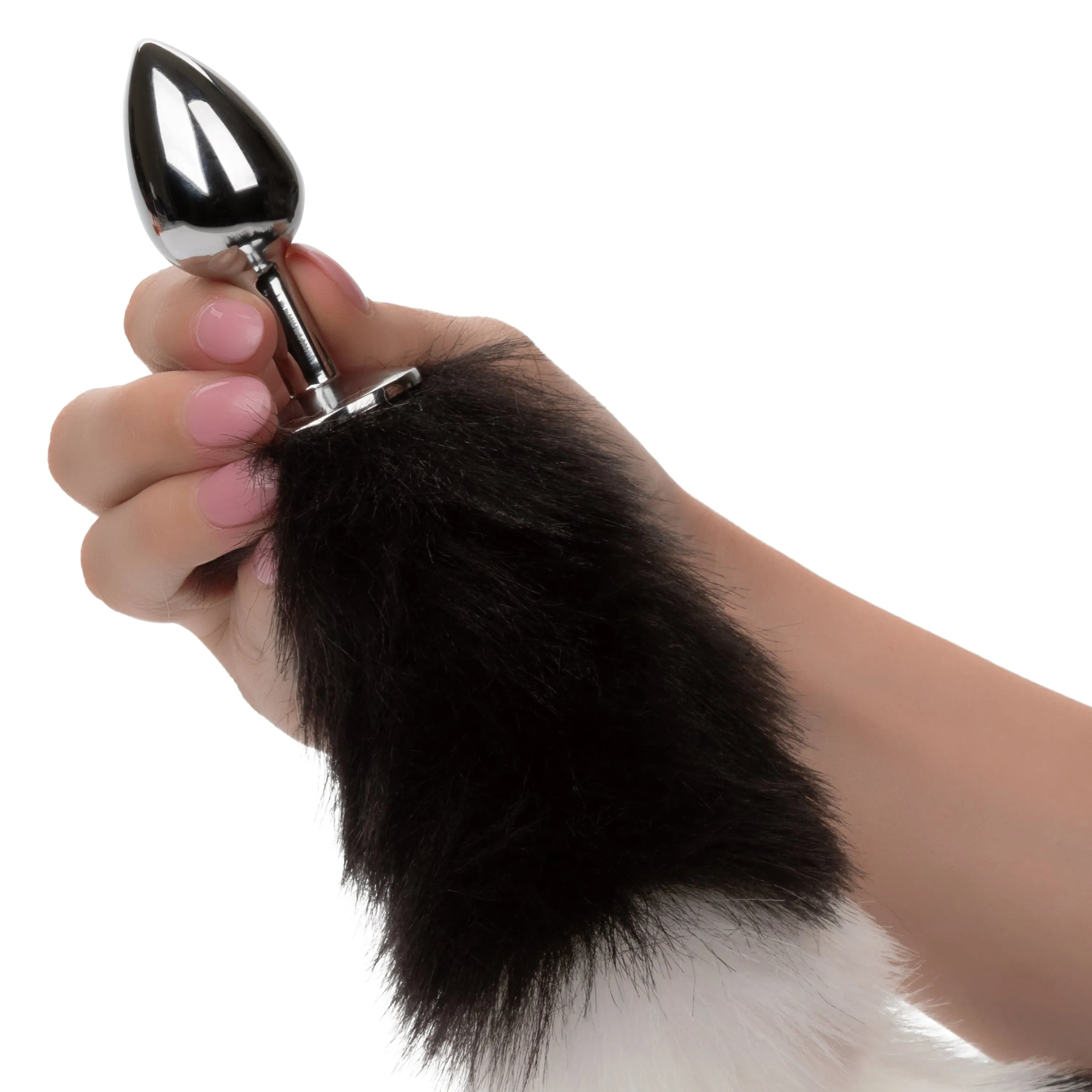 California Exotics - Running Wild Fur Tail Metal Anal Plug