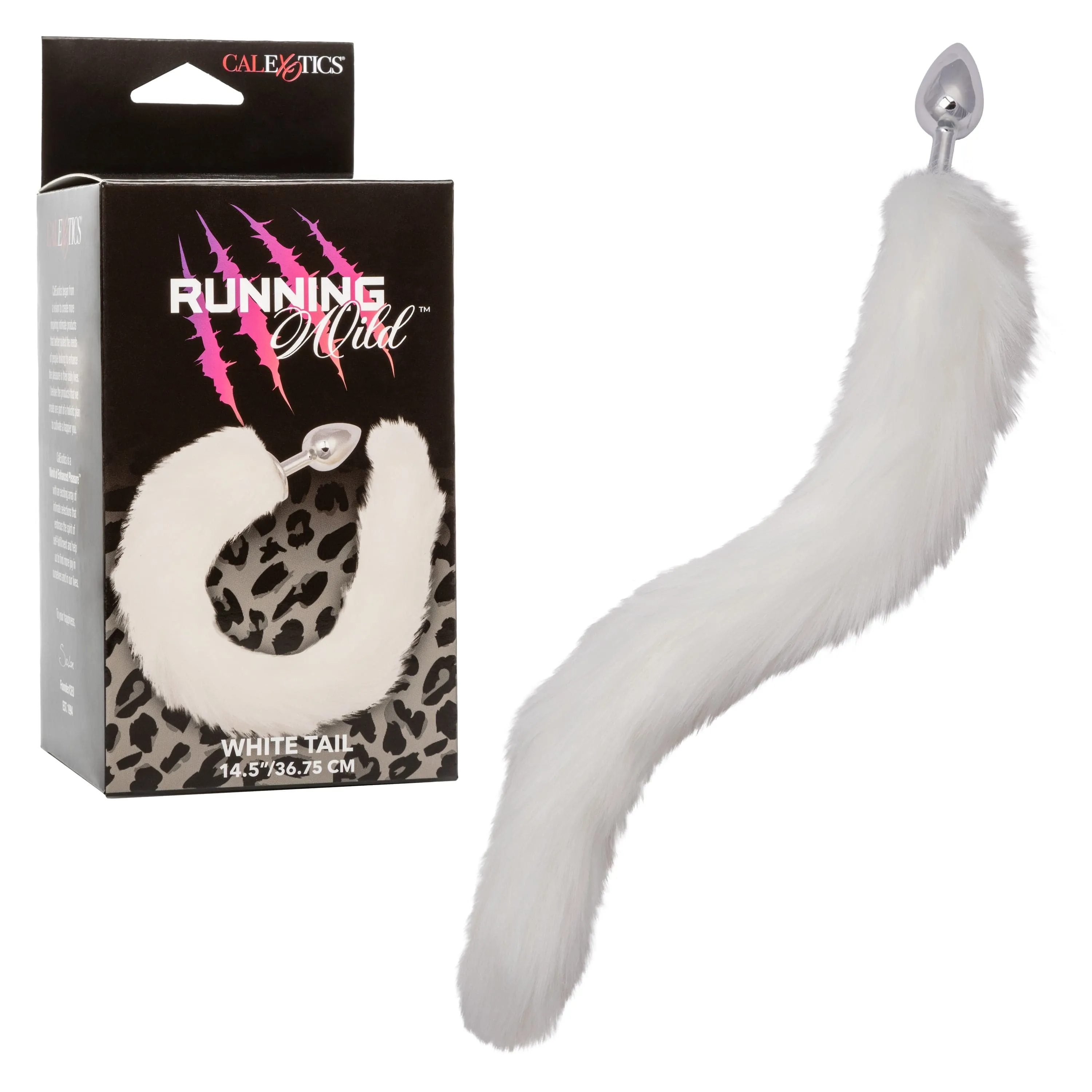 California Exotics - Running Wild Fur Tail Metal Anal Plug