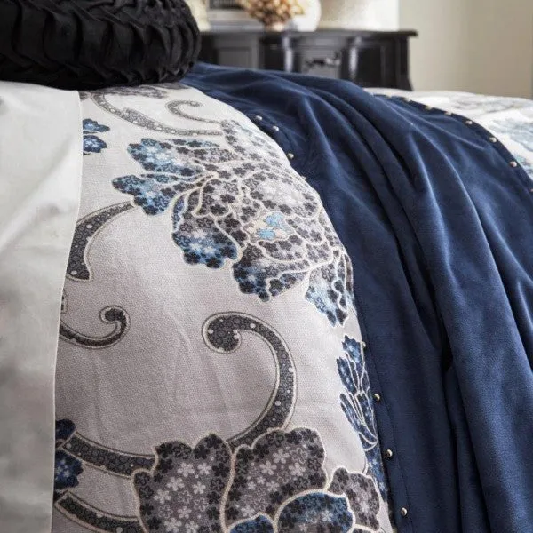 Camille Sapphire Quilt Cover Set by Davinci