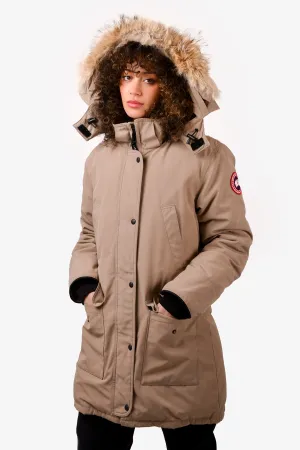 Canada Goose Beige Fur Hooded Trillium Parka Down Coat Size M