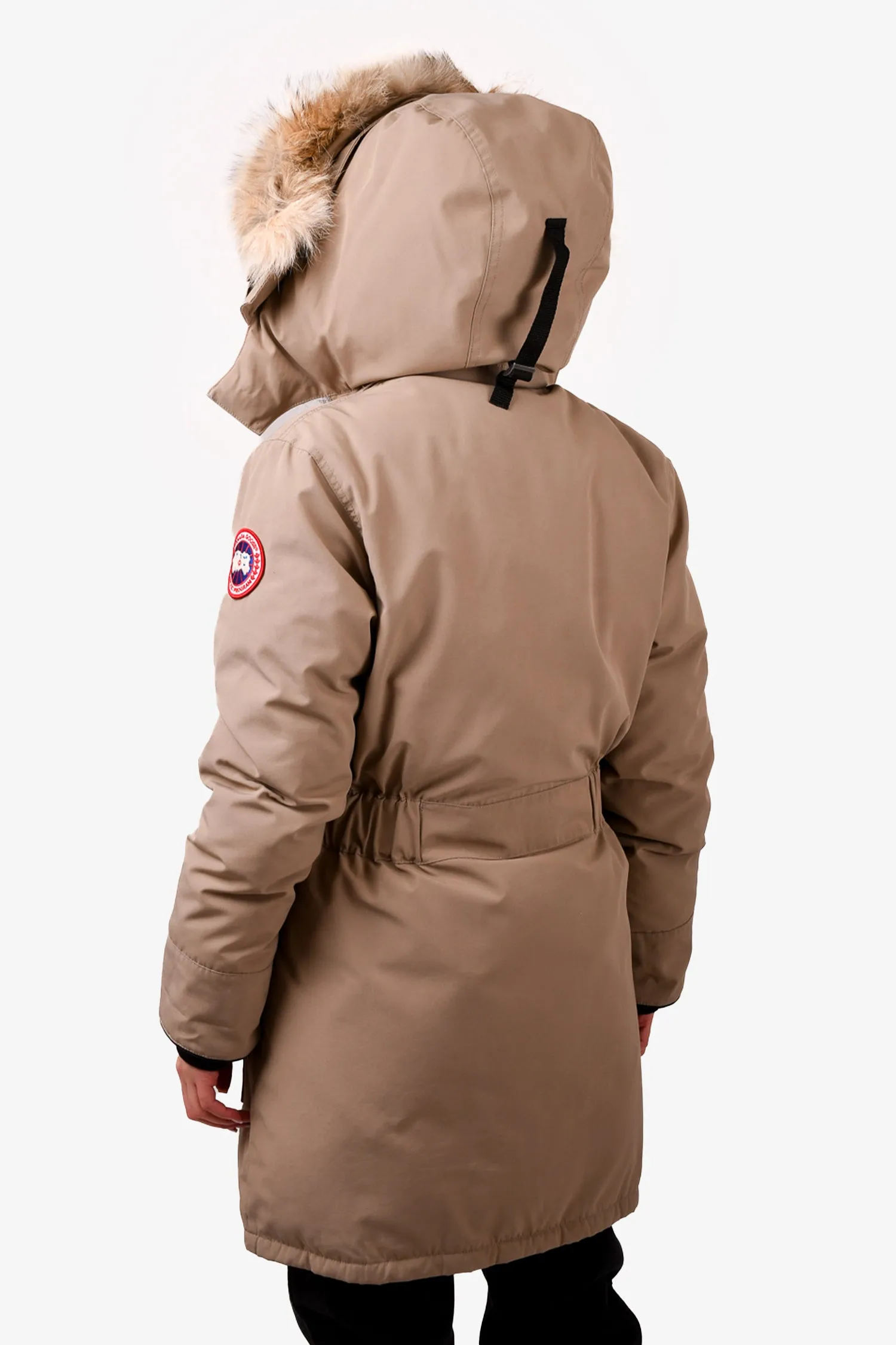 Canada Goose Beige Fur Hooded Trillium Parka Down Coat Size M