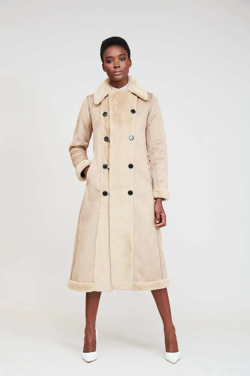 CATHERINE CAMEL AND PYTHON REVERSIBLE COAT