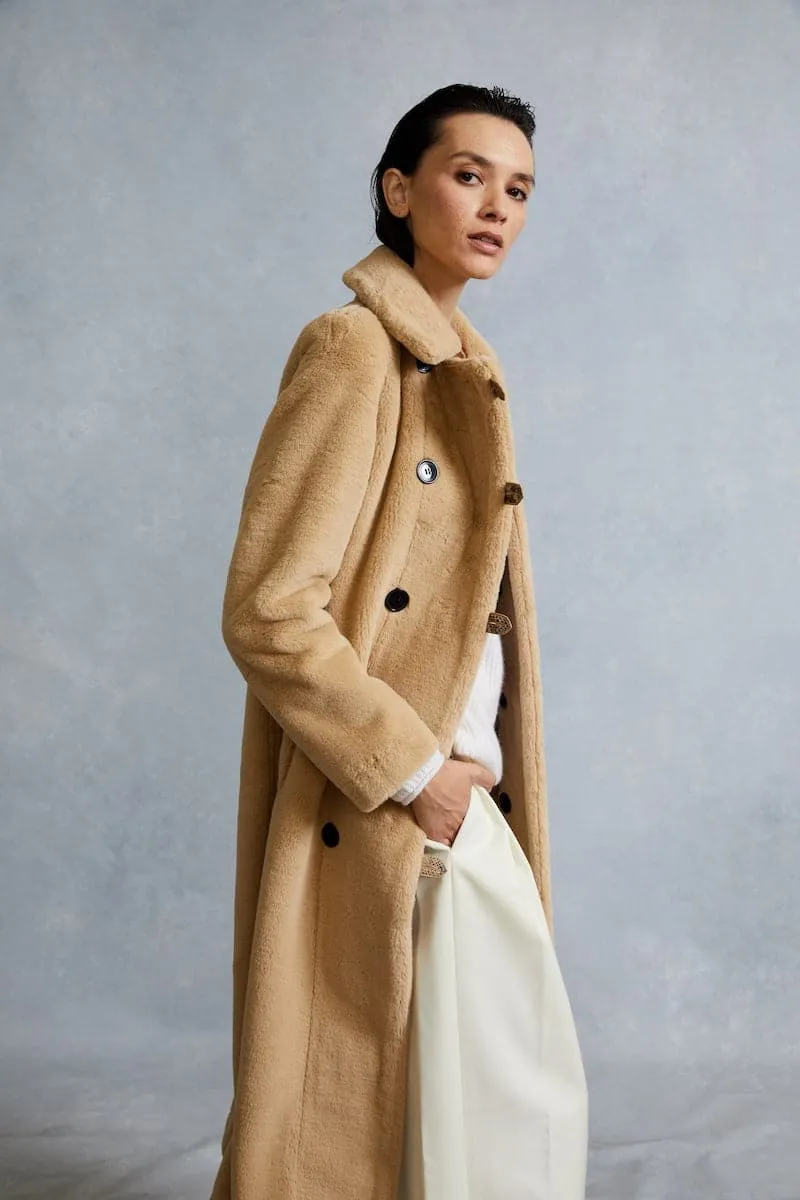 CATHERINE CAMEL AND PYTHON REVERSIBLE COAT