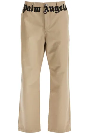 CHINO PANTS WITH LOGO BRANDING