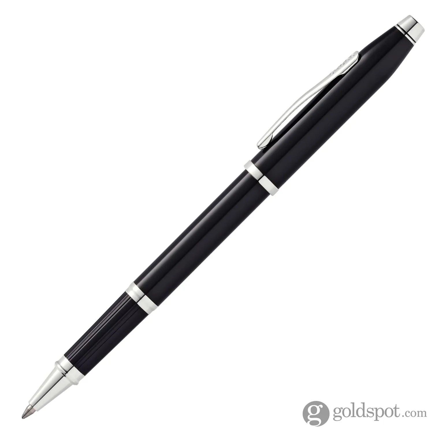 Cross Century II Selectip Rollerball Pen in Black Lacquer & Rhodium Plated Trim