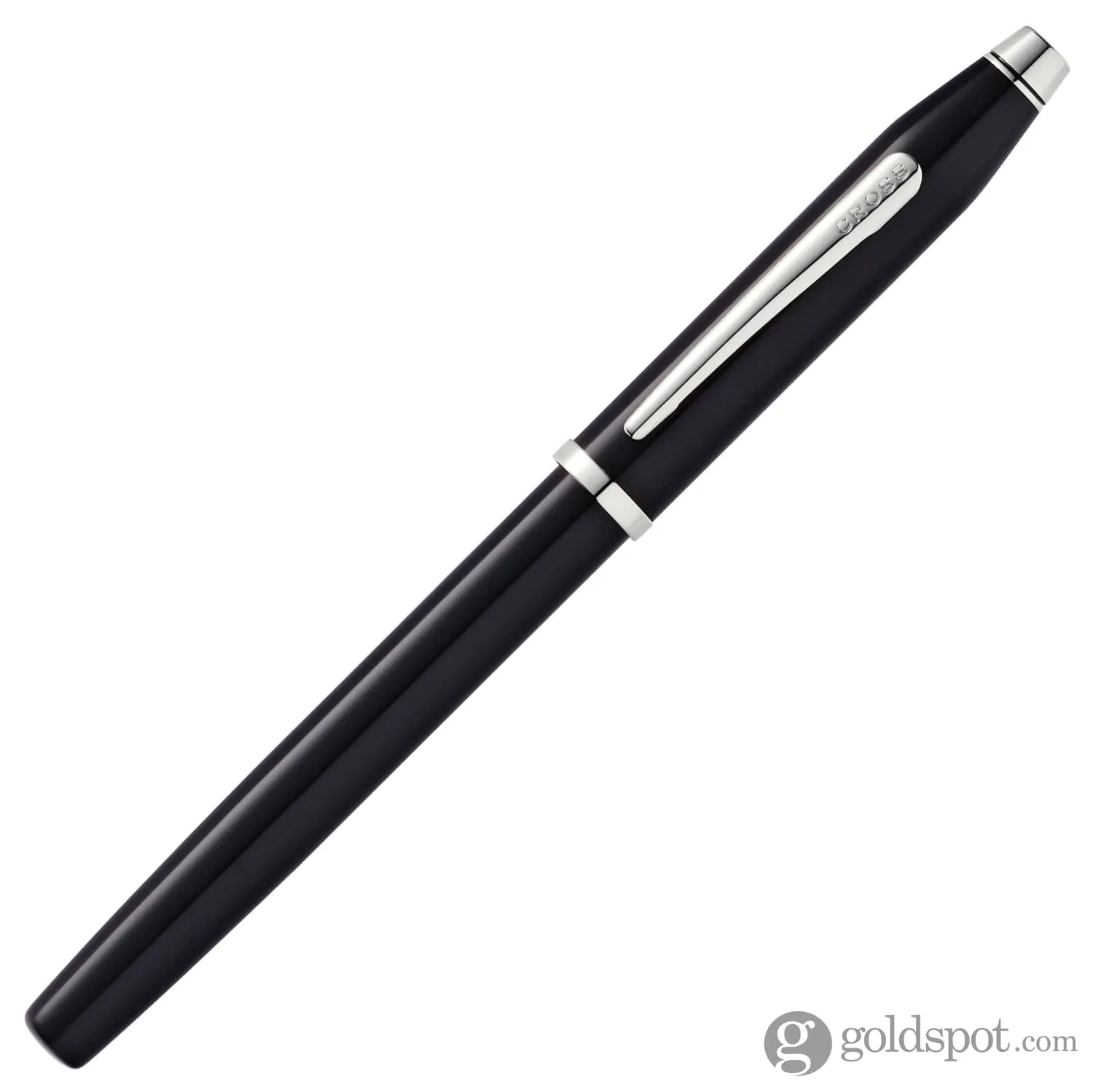 Cross Century II Selectip Rollerball Pen in Black Lacquer & Rhodium Plated Trim