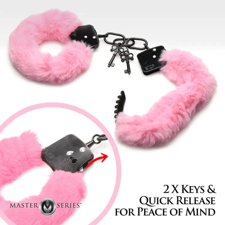 Cuffed in Fur Pink Furry Handcuffs