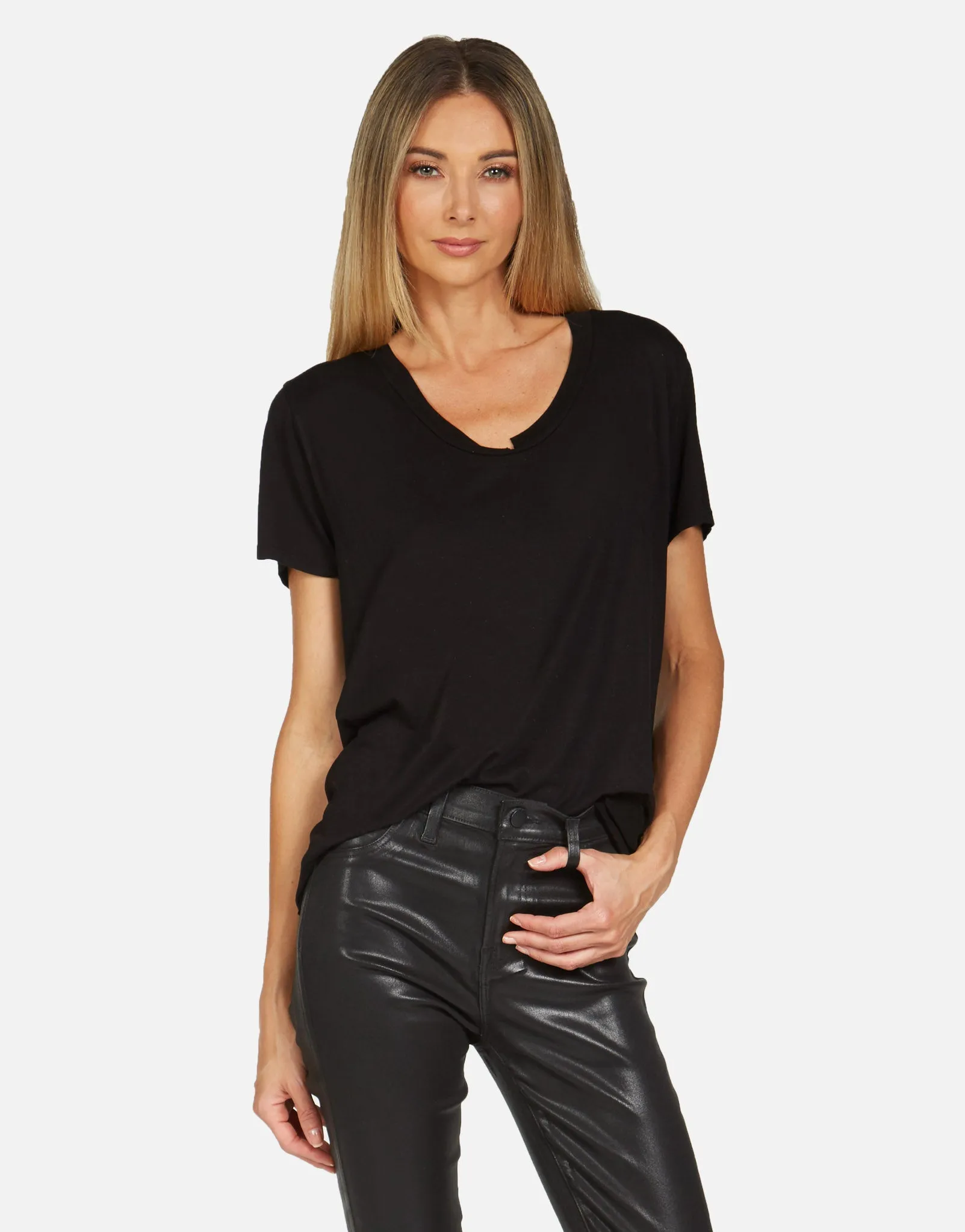 Delano Core Boyfriend Tee Black