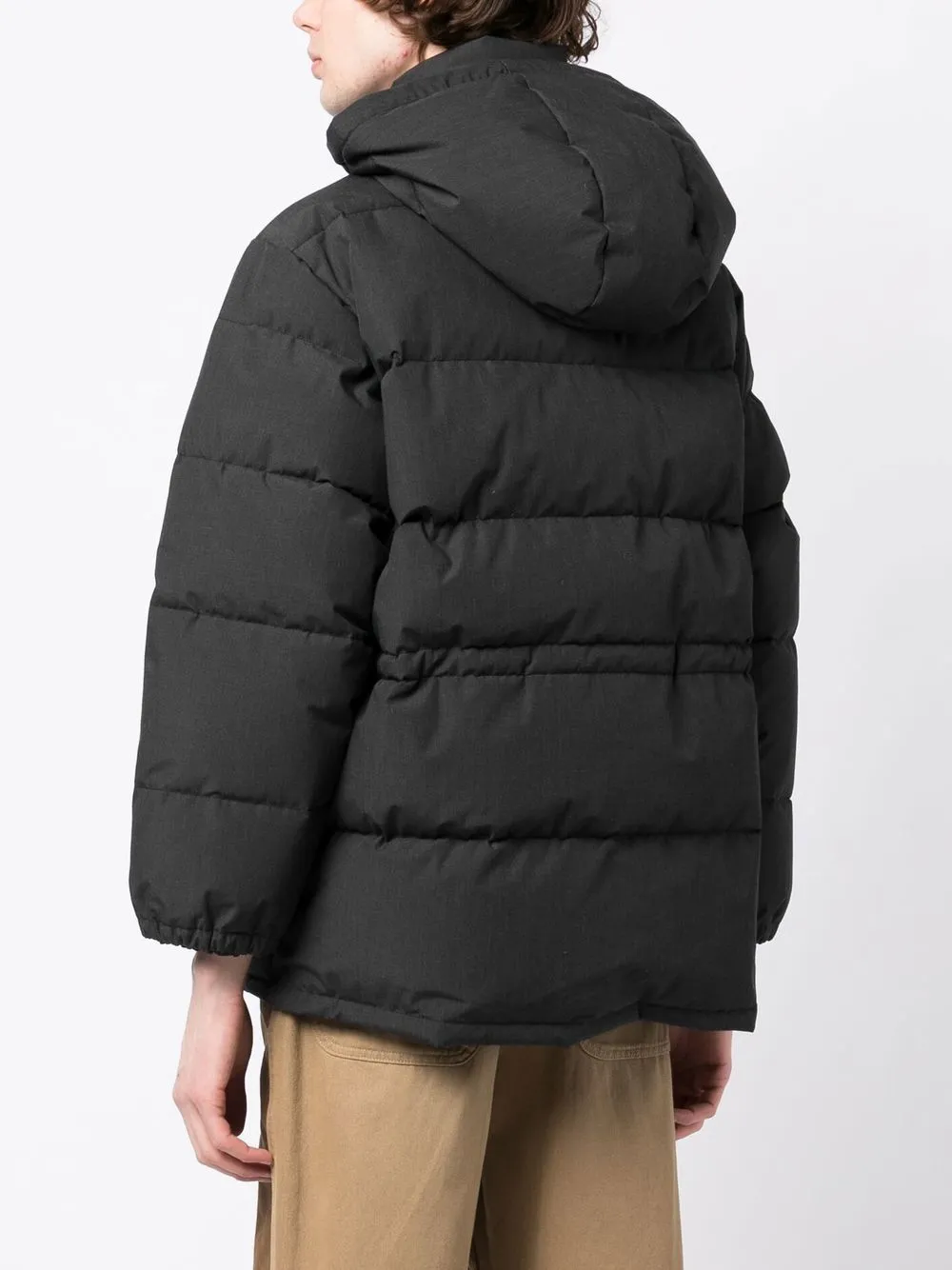 Drawstring-Fastened Padded Jacket