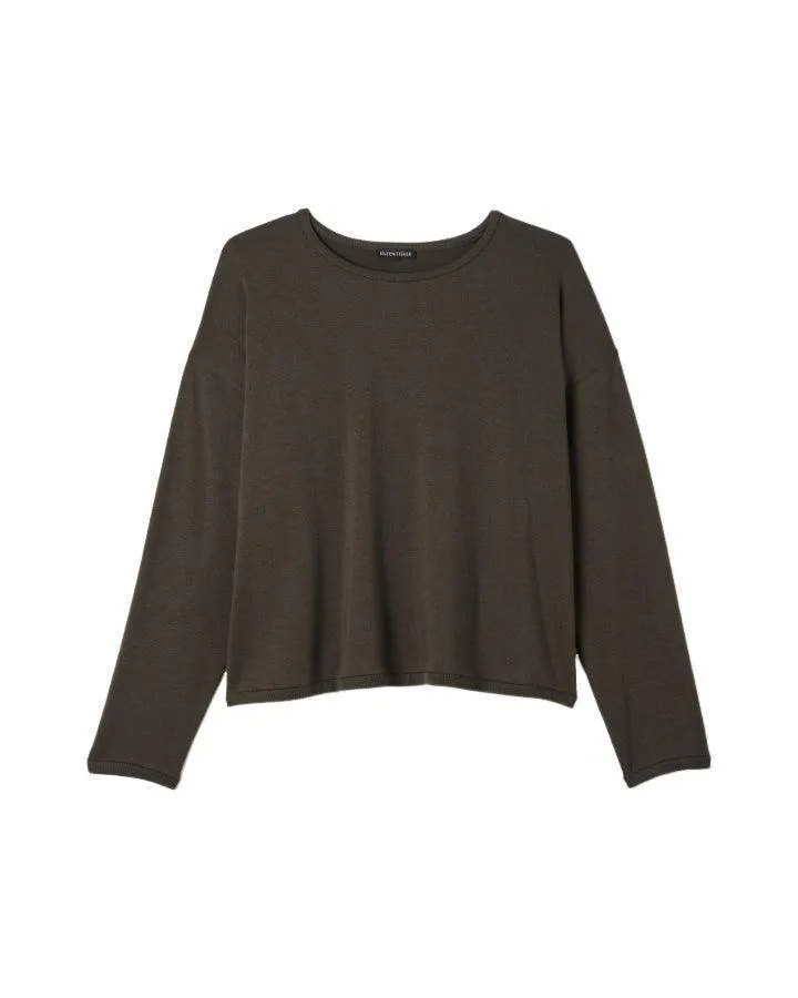 Eileen Fisher Cozy Brushed Terry Hug Box Top