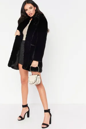 Faux Fur Coat Long Sleeve