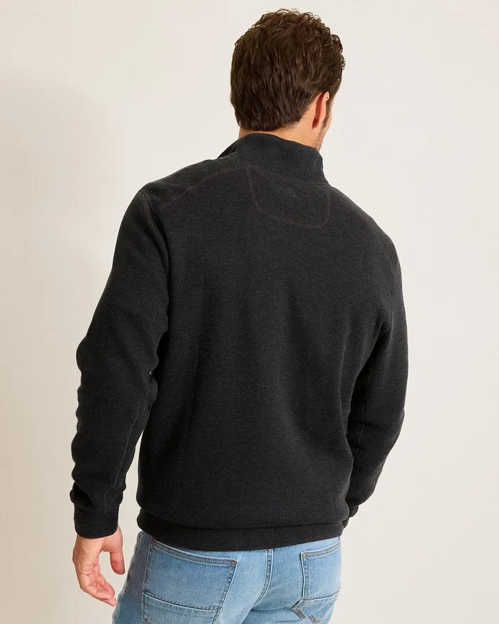 Flip Coast Reversible Half-Zip Sweatshirt in Black by Tommy Bahama