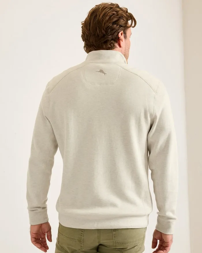 Flip Coast Reversible Half-Zip Sweatshirt in Lychee Heather by Tommy Bahama