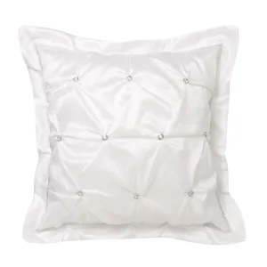 Francesca White Square Filled Cushion by Logan & Mason