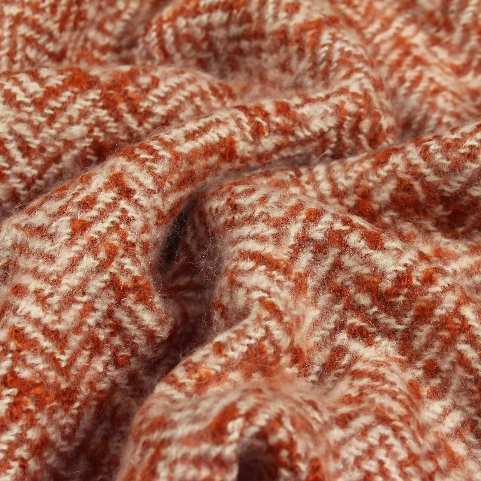 Furn Weaver Herringbone Throw - Rust