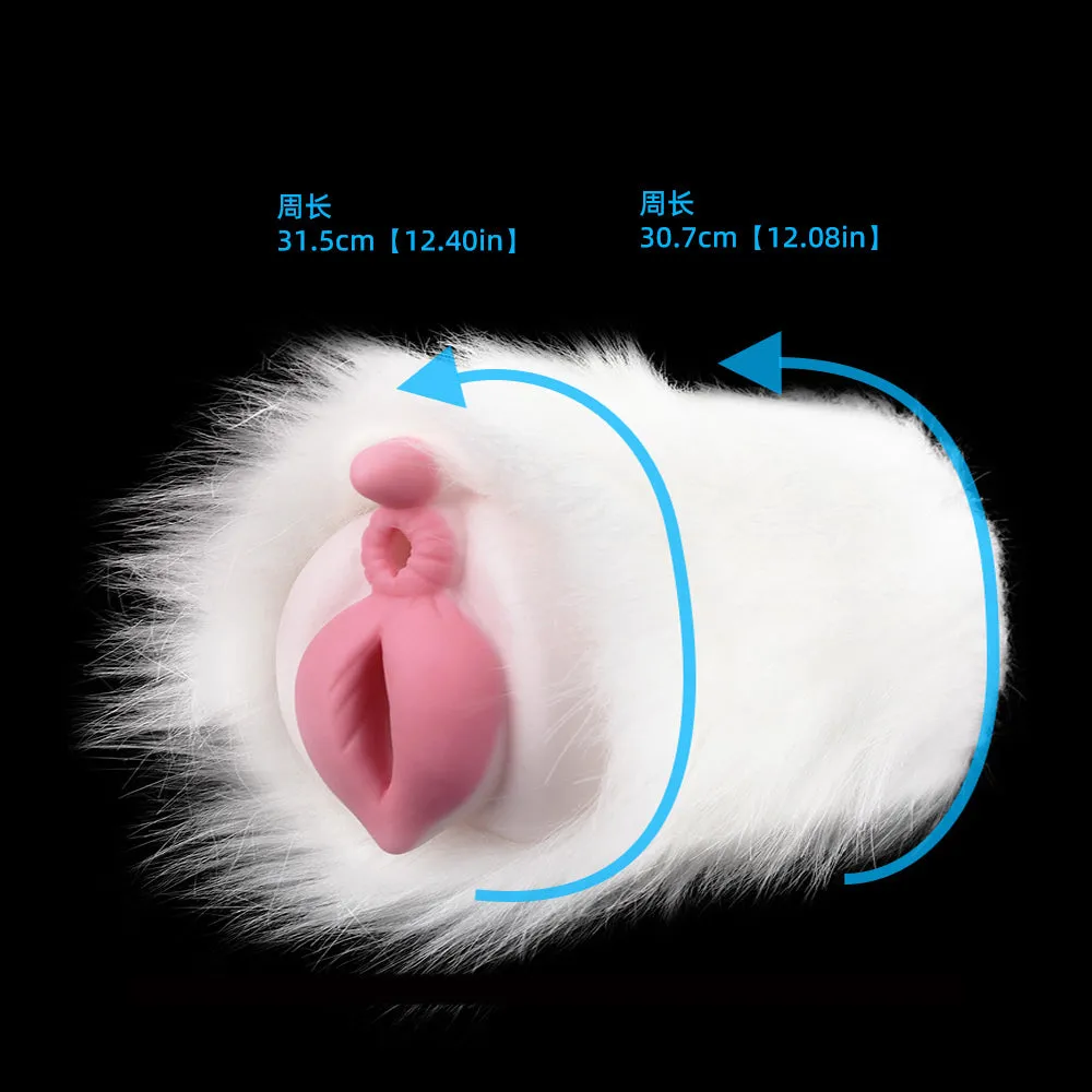 Furry Animal Pocket Pussy Penis Masturbation Cup - Polor Bear Vaginal Masturbator Sex Toy for Men