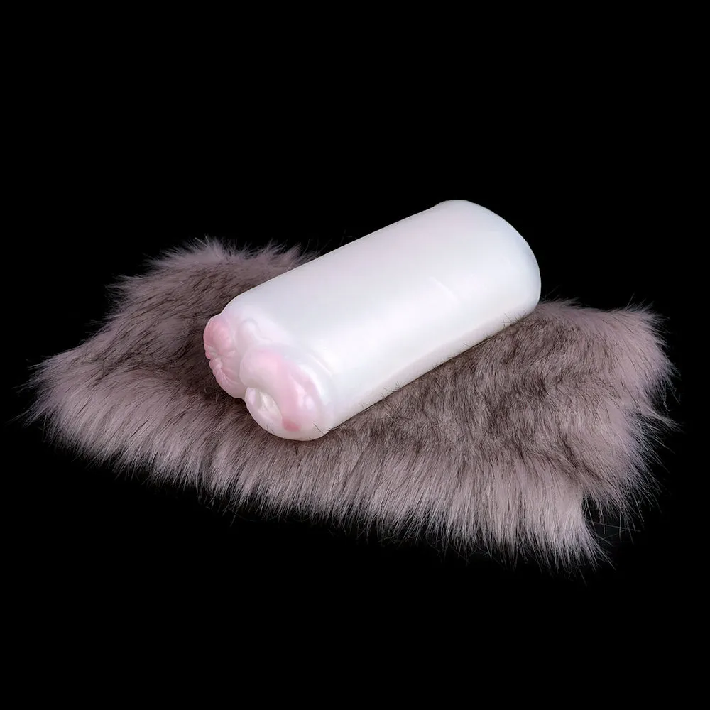 Furry Rabbit Pocket Pussy Masturbation Cup - Animal Vagina Penis Massage Sex Toy for Men