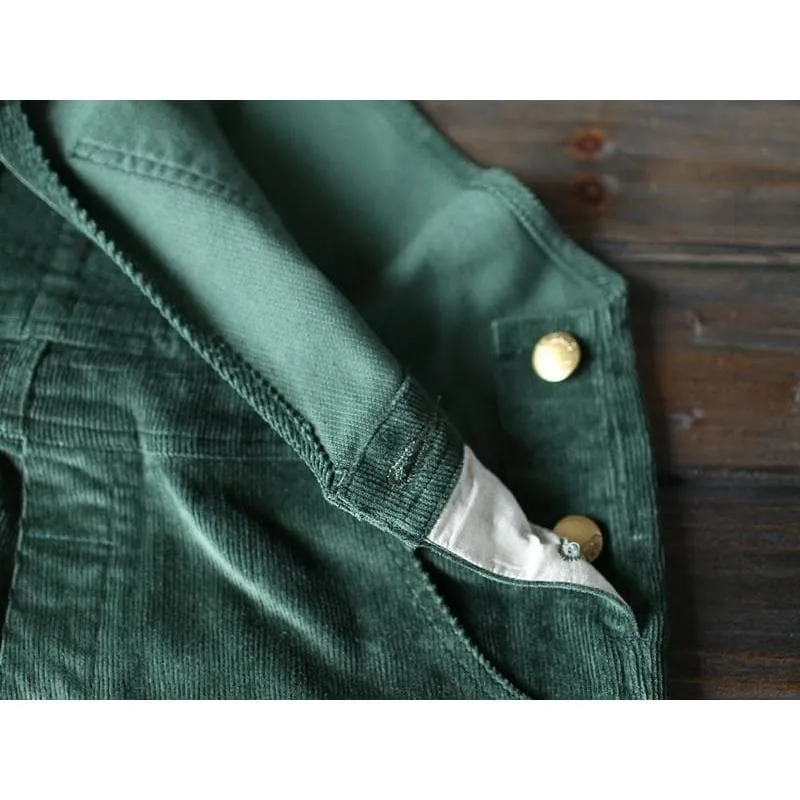 Green Corduroy Overall