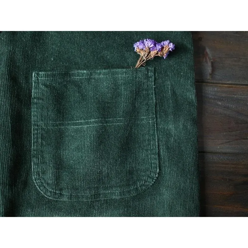 Green Corduroy Overall