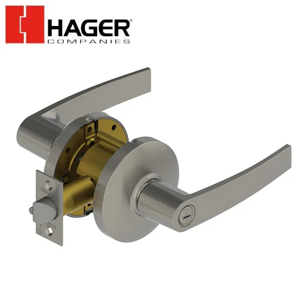 Hager - 3540 - Lever - Privacy - 2-3/4" - Optional Finish - Optional Trim