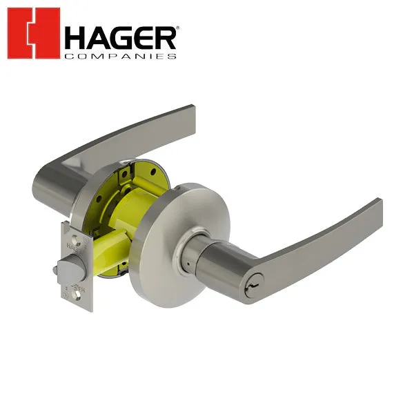 Hager - 3580 - Lever - Storeroom - 2-3/4" - Optional Finish - Optional Trim - Optional Keyway