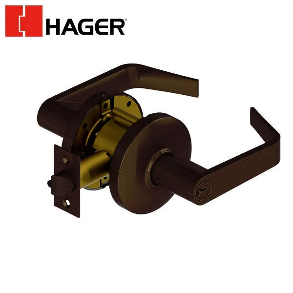 Hager - 3580 - Lever - Storeroom - 2-3/4" - Optional Finish - Optional Trim - Optional Keyway