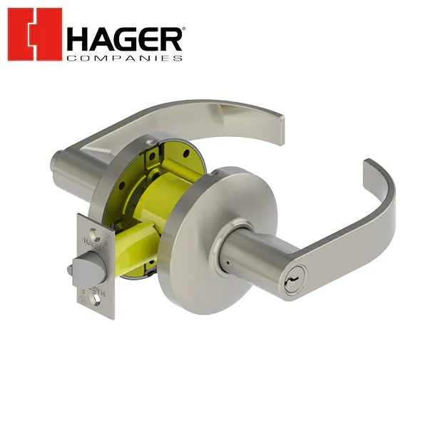 Hager - 3580 - Lever - Storeroom - 2-3/4" - Optional Finish - Optional Trim - Optional Keyway