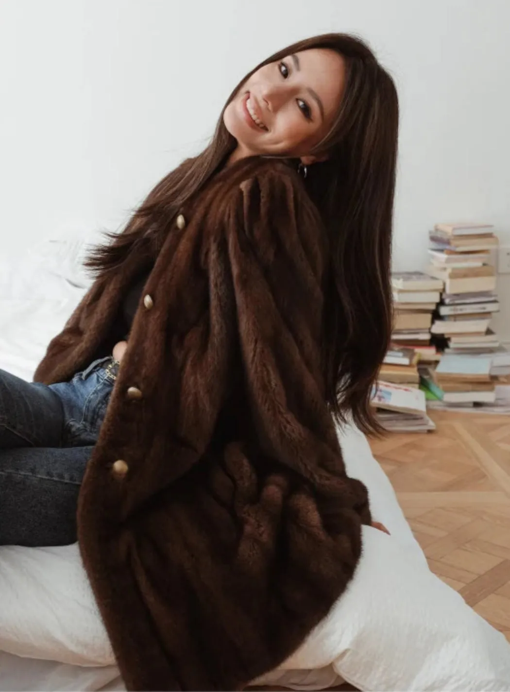 High-End Faux Mink Fur Jacket Outerwear