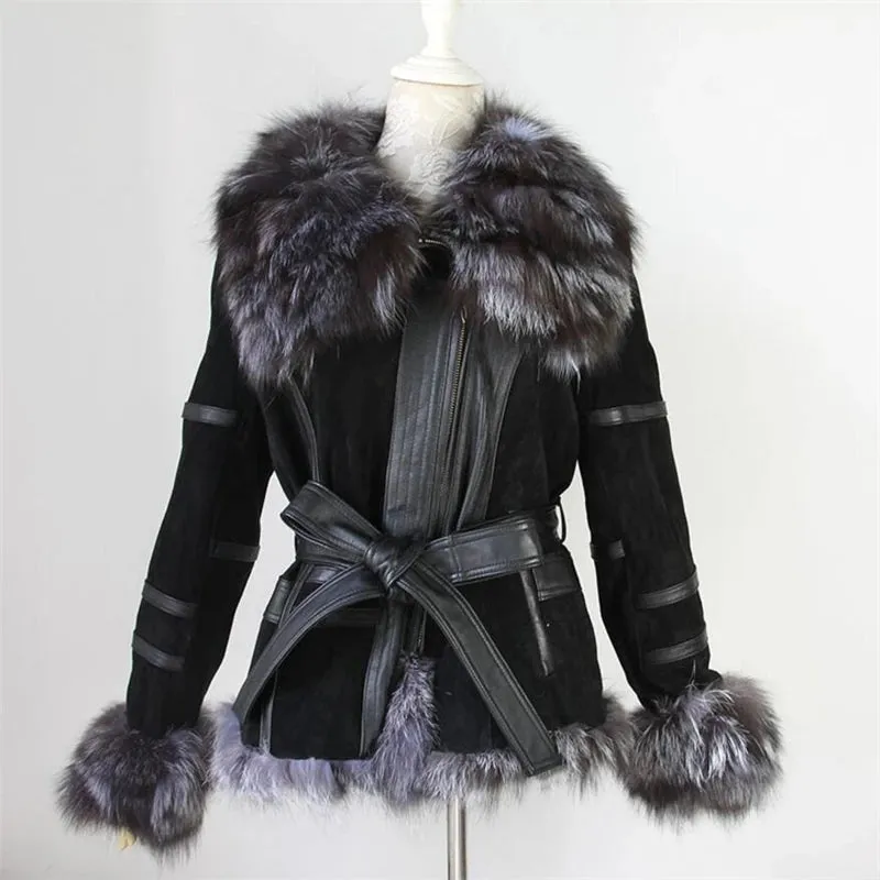 IANLAN Casual Real Fur Coats