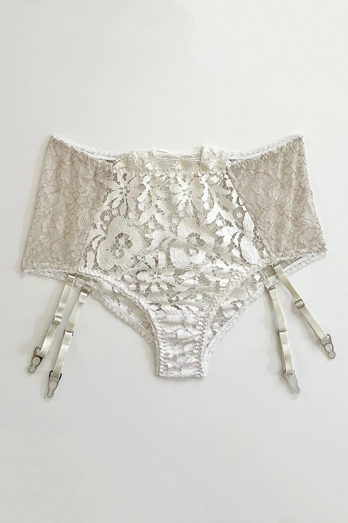 In Heroes We Trust x Clare Bare Cardamine Lace Up Garter Panty