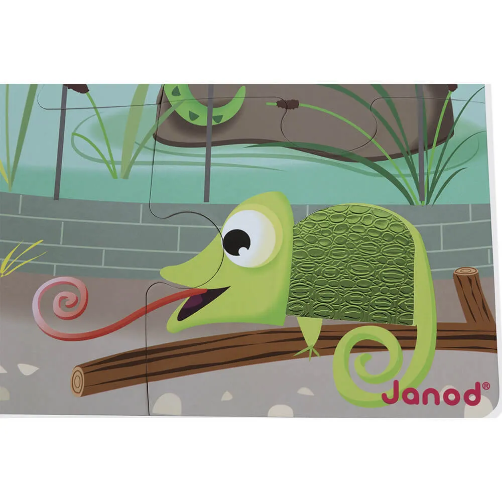 Janod A Day at the Zoo Tactile (Touch & Feel) Puzzle