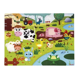 Janod Farm Animals Tactile (Touch & Feel) Puzzle