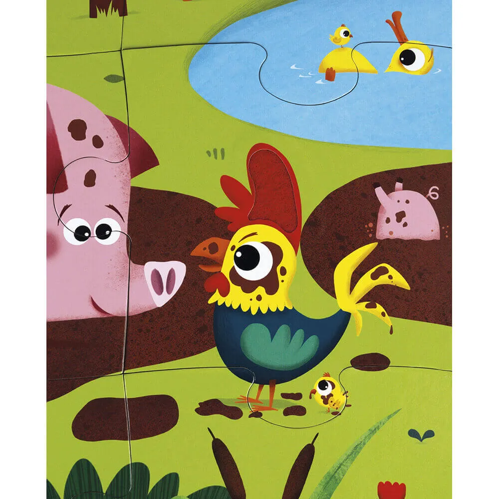 Janod Farm Animals Tactile (Touch & Feel) Puzzle